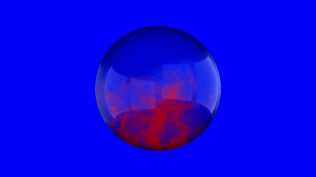 Red-smoke-fills-a-glass-sphere