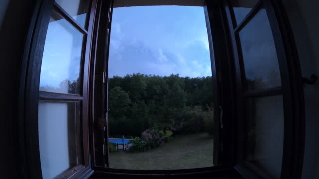Thunderstorm-time-lapse-footage-from-bedroom-window