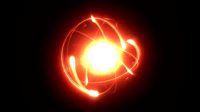 Gira-átomo-sobre-un-fondo-negro