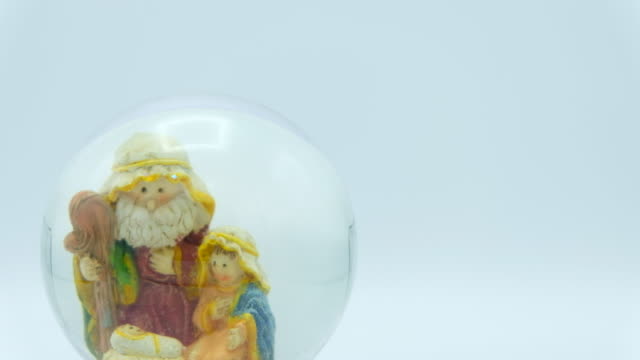 Christmas-nativity-scene-inside-glass-ball-on-white-background.