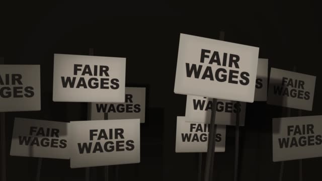Streikposten-Sie-Zeichen-Protest-Serie---faire-Löhne-Version
