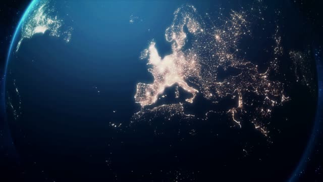 Zoom-von-Erde-und-zurück-reisen,-Rom-Nacht