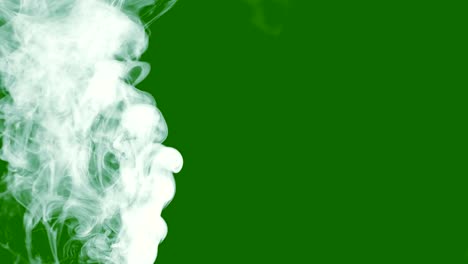 Flow-of-light-smoke-or-steam-on-a-green-background