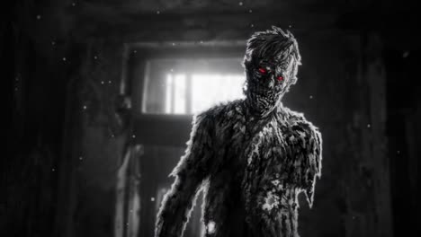 Dark-walking-zombie-with-red-eyes-animation-with-glitch-effect.