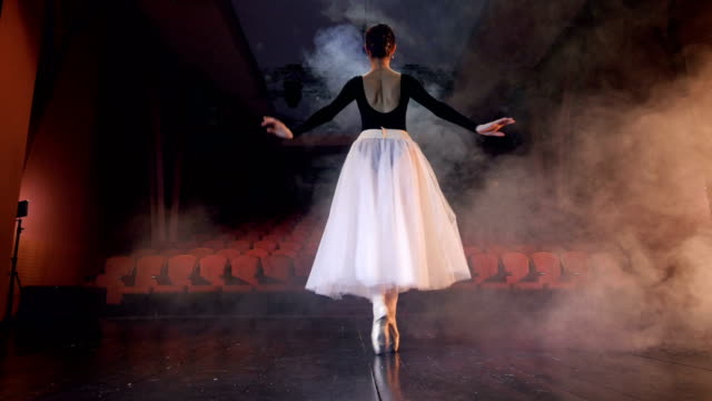 Graceful-ballerina-dancing-on-the-stage
