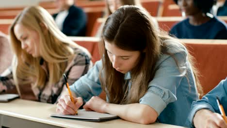 Row-of-Multi-Ethnic-Students-in-the-Classroom-Taking-Exam/-Test/-Writing-in-Notebooks.-Bright-Young-People-Study-at-the-University.