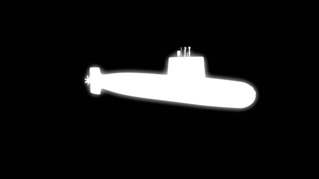 3D-animation-of-a-submarine-hologram-rotating-with-luma-matte-and-also-loopable