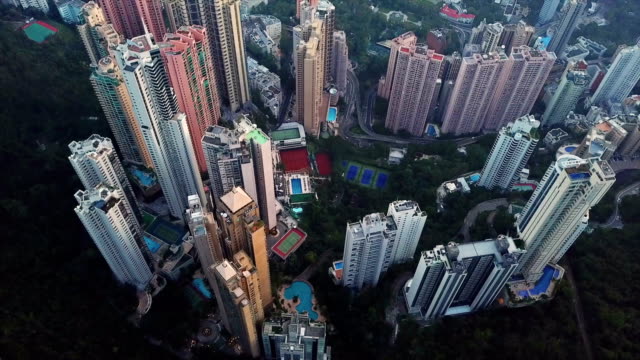 Aerial-view-of-Hong-Kong-Downtown.-Financial-district-and-business-centers-in-smart-city-in-Asia.-Top-view-of-skyscraper-and-high-rise-buildings.