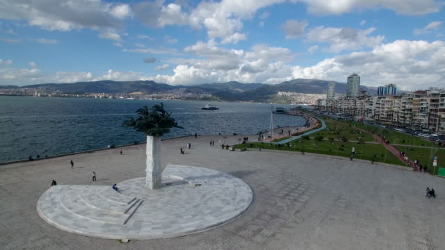 Izmir-Square-Drone,-City-square-by-from-drone