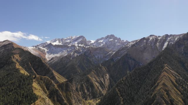 Paisaje-de-montaña-de-la-nieve-en-Xinjiang,-China
