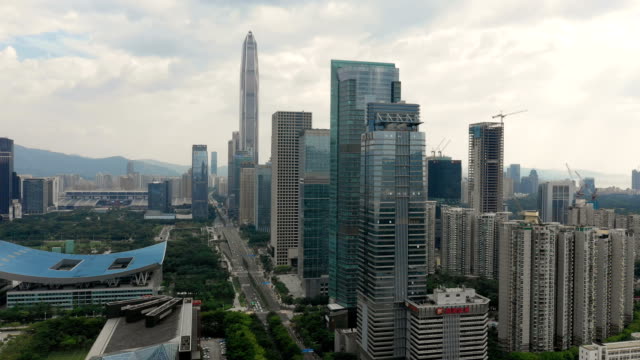 Luftaufnahme-von-Shenzhen-Stadtbild-tagsüber