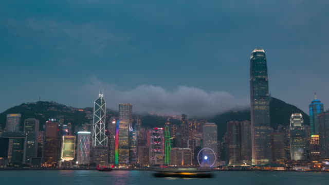 Evening-at-the-Hong-Kong-and-the-Light-Show.-Time-Lapse-UHD