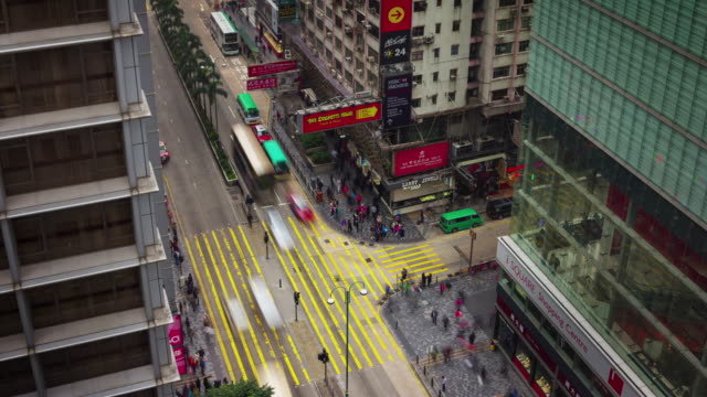4-k-Zeitraffer-der-verkehrsreichen-Straße-Hongkong-china