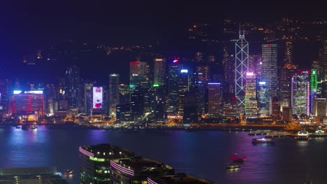 Nacht-Licht-Stadt-Scape-4-k-Zeit-hinfällig-aus-Hong-Kong-Bucht