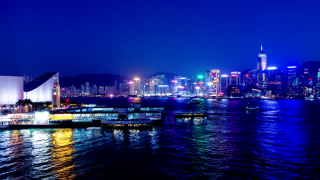 Hong-Kong-Sunset-Zeitraffer.-4K-Zoom-Shot