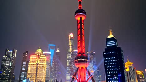 View-of-Shanghai-Skyline-at-night.-Oriental-Pearl-Tower-and-Huangpu-River.