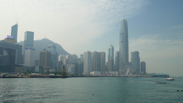 China-Sonnentag-Hongkong-berühmten-downtown-Bucht-Insel-Panorama-4k