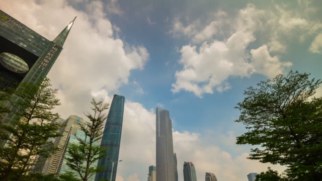 Tag-Licht-Guangzhou-Stadt-Ifc-und-Ctf-s-Top-Panorama-4k-Zeitraffer-china