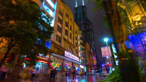 noche-de-Shangai-peatonal-nanjing-carretera-concurrida-panorama-4k-timelapse-china