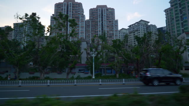 china-de-panorama-calle-4k-de-Crepúsculo-tiempo-zhuhai-paisaje-urbano-tráfico