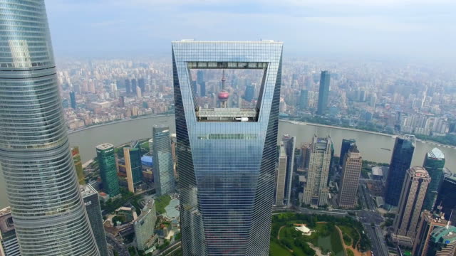 Aérea-vista-de-Lujiazui-negocios-center,Shanghai.China