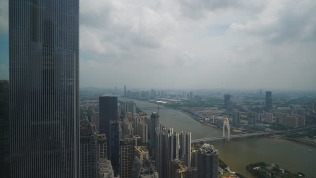 Tag-Zeit-Guangzhou-Innenstadt-Stadtbild-Draufsicht-Punkt-Panorama-4k-china