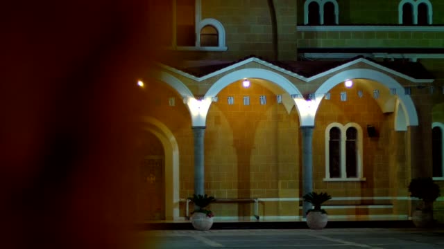Vintage-door-columns-and-night-lantern.-Cyprus-architecture