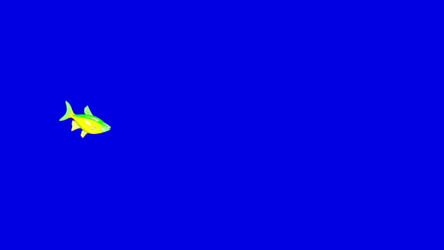 Pequeño-acuario-de-verde-amarillo-peces-Chroma-Key