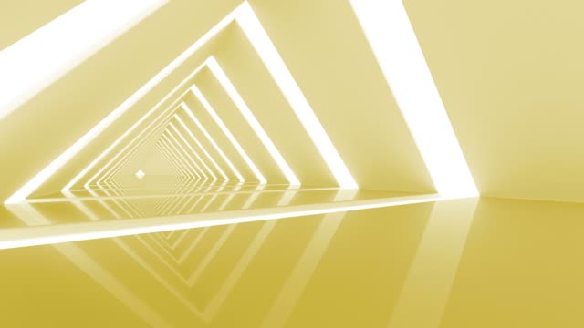 Gold-Triangle-Looped-Artistic-Background-Corridor