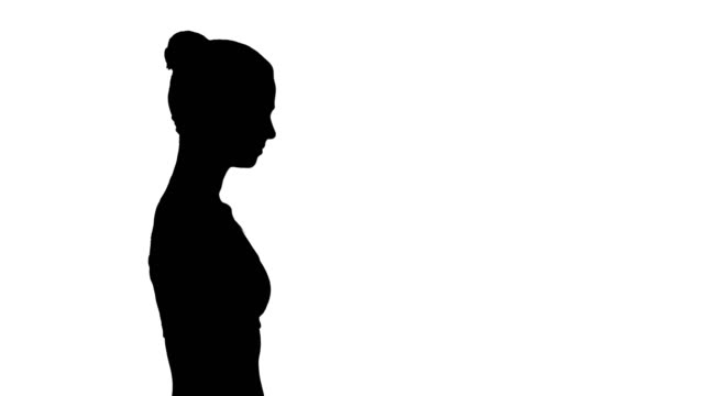 Silhouette-Woman-yogi-walking