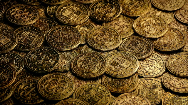 Galeón-español-monedas-girando