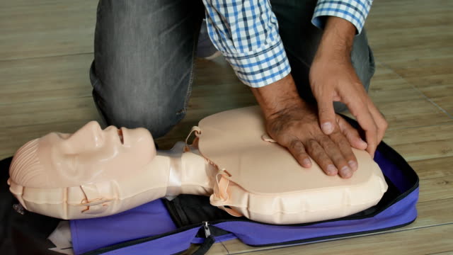 First-aid-CPR-doll-dummy-for-cardio-pulmonary-training.