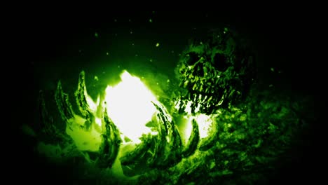 Burning-human-bones.-Green-background