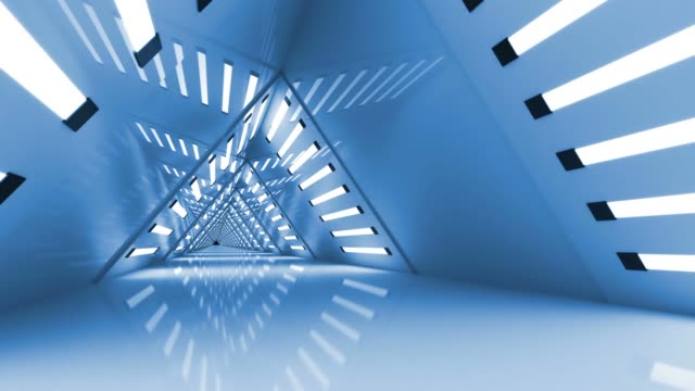 Blue-Triangle-Looped-Background-Corridor