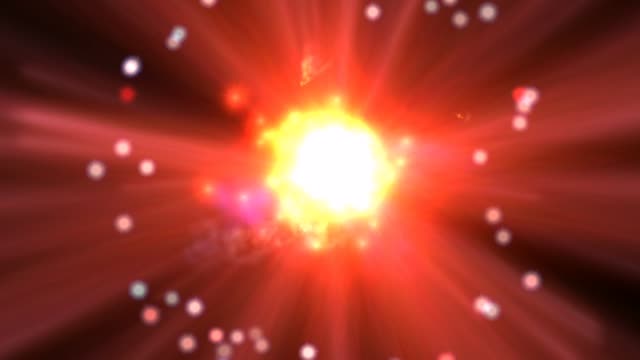 Digitale-Animation-von-einem-kosmischen-Inferno