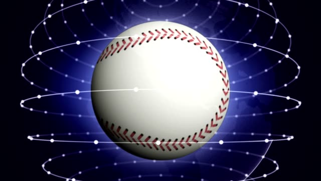 BASEBALL-BALL-Rings-Animation-Background,-Rendering,-with-Alpha-Channel,-Loop