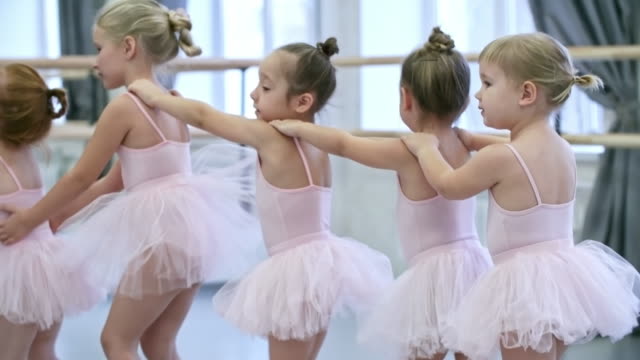 Little-Ballerinas-Having-Dance-Class