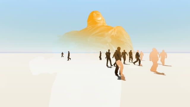 Masse-der-Menschen-moves.3D-Animation-und-rendering