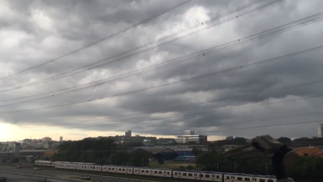 Timelapse-of-incoming-rain-at-Shah-Alam-KTM-Railway-Station