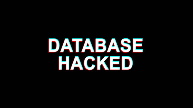 Datenbank-Hacked-Glitch-Effect-Text-Digital-TV-Distortion-4K-Loop-Animation