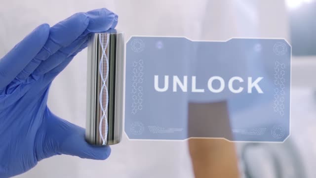 Hand-in-glove-with-hologram-Unlock