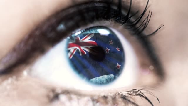 woman-blue-eye-in-close-up-with-the-flag-of-new-zealand-in-iris-with-wind-motion.-video-concept