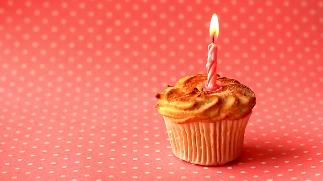 Cupcake-with-burning-candle