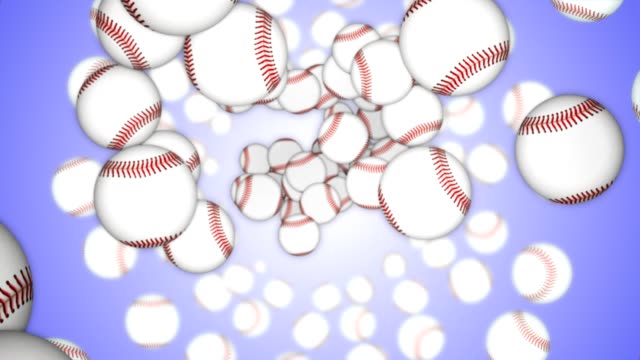 Caída-fondo-de-animación-Béisbol-bola,-Rendering,-con-canal-Alpha,-lazo