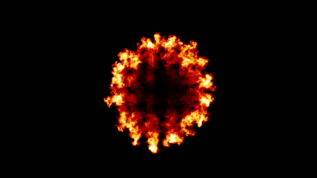 Fire-ring-explosion-shockwave,-alpha-channel