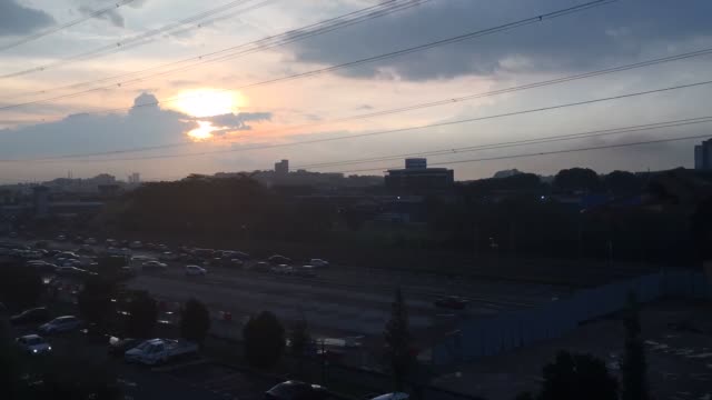 Timelapse-of-sunset-in-Shah-Alam-KTM-Railway-Station