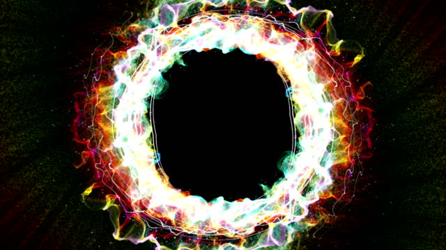 Magische-Partikel-Ring-abstrakten-Hintergrund,-Animation,-Rendering,-Schleife