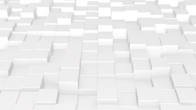 Abstract-white-boxes-3D-render-loopable-animation