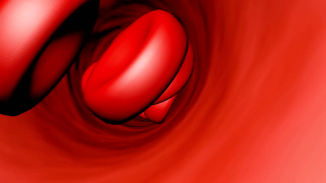 Roten-Blutkörperchen-in-Vene-in-der-Lage,-Schleife