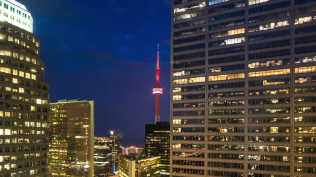 Toronto-Stadtbild---Sonnenaufgang-Zeitraffer